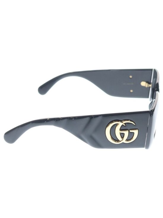 Gucci Side GG Logo Square Sunglasses Black Eyewear main image 6